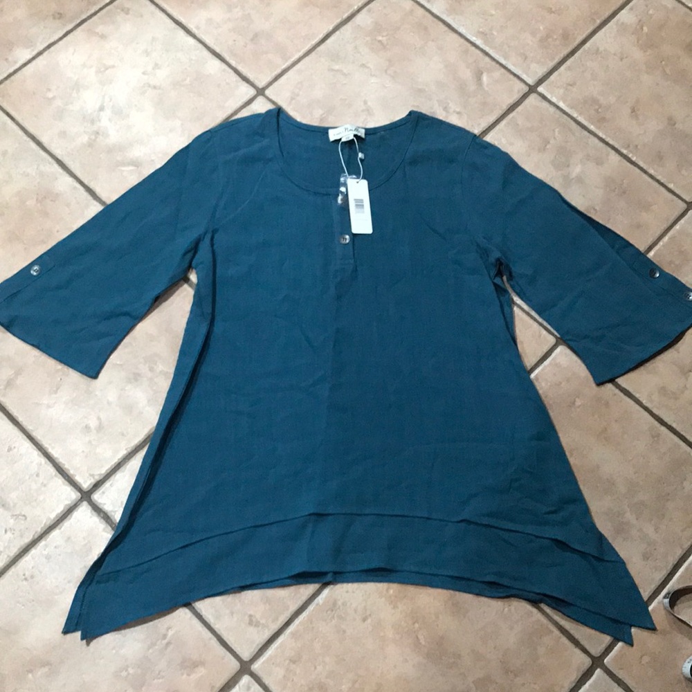 Teal blouse
